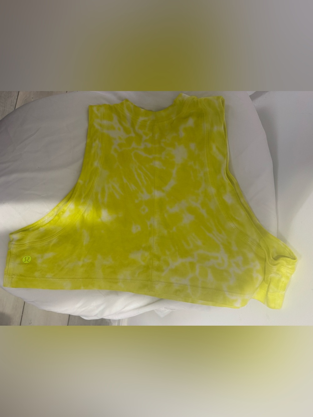 Lululemon Yellow Tie-Dye Sleeveless crop top